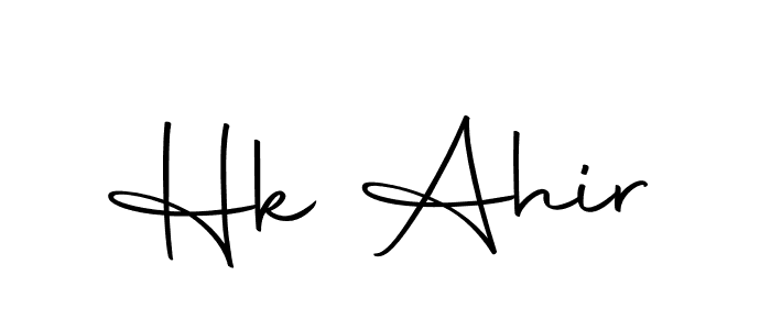 Create a beautiful signature design for name Hk Ahir. With this signature (Autography-DOLnW) fonts, you can make a handwritten signature for free. Hk Ahir signature style 10 images and pictures png