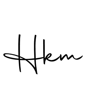 Create a beautiful signature design for name Hkm. With this signature (Autography-DOLnW) fonts, you can make a handwritten signature for free. Hkm signature style 10 images and pictures png