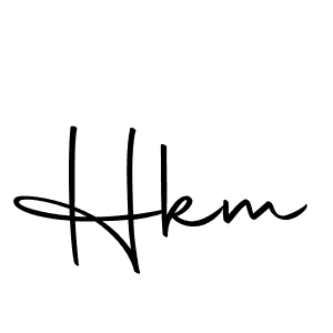 Create a beautiful signature design for name Hkm. With this signature (Autography-DOLnW) fonts, you can make a handwritten signature for free. Hkm signature style 10 images and pictures png