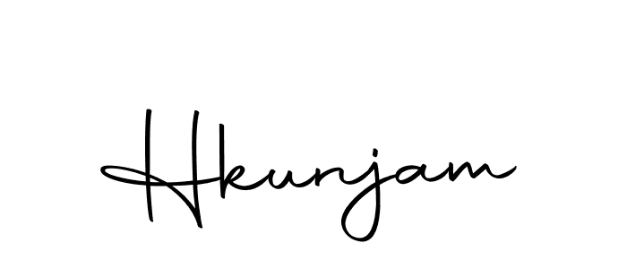 Use a signature maker to create a handwritten signature online. With this signature software, you can design (Autography-DOLnW) your own signature for name Hkunjam. Hkunjam signature style 10 images and pictures png