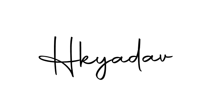 Use a signature maker to create a handwritten signature online. With this signature software, you can design (Autography-DOLnW) your own signature for name Hkyadav. Hkyadav signature style 10 images and pictures png