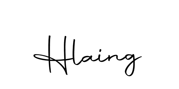 Use a signature maker to create a handwritten signature online. With this signature software, you can design (Autography-DOLnW) your own signature for name Hlaing. Hlaing signature style 10 images and pictures png