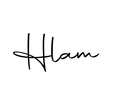 Design your own signature with our free online signature maker. With this signature software, you can create a handwritten (Autography-DOLnW) signature for name Hlam. Hlam signature style 10 images and pictures png