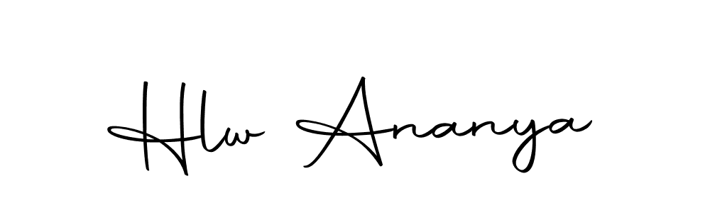 if you are searching for the best signature style for your name Hlw Ananya. so please give up your signature search. here we have designed multiple signature styles  using Autography-DOLnW. Hlw Ananya signature style 10 images and pictures png