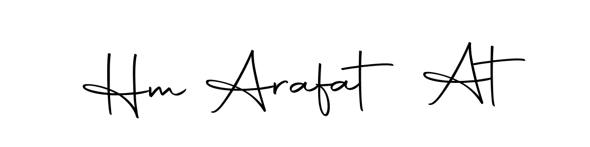 The best way (Autography-DOLnW) to make a short signature is to pick only two or three words in your name. The name Hm Arafat At include a total of six letters. For converting this name. Hm Arafat At signature style 10 images and pictures png