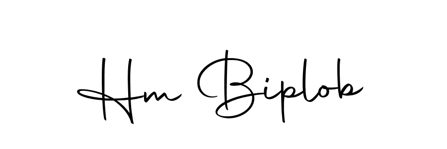 Create a beautiful signature design for name Hm Biplob. With this signature (Autography-DOLnW) fonts, you can make a handwritten signature for free. Hm Biplob signature style 10 images and pictures png