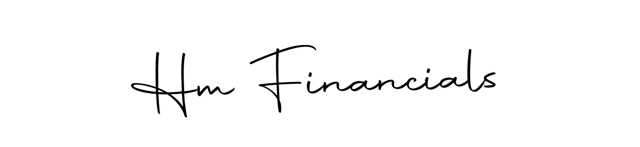 Design your own signature with our free online signature maker. With this signature software, you can create a handwritten (Autography-DOLnW) signature for name Hm Financials. Hm Financials signature style 10 images and pictures png