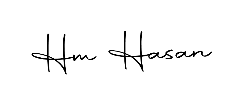 Design your own signature with our free online signature maker. With this signature software, you can create a handwritten (Autography-DOLnW) signature for name Hm Hasan. Hm Hasan signature style 10 images and pictures png