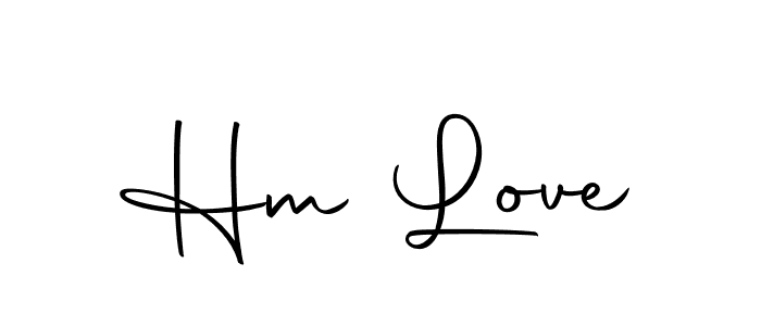 How to make Hm Love signature? Autography-DOLnW is a professional autograph style. Create handwritten signature for Hm Love name. Hm Love signature style 10 images and pictures png