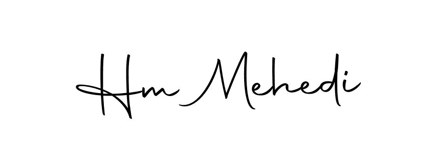 Make a beautiful signature design for name Hm Mehedi. With this signature (Autography-DOLnW) style, you can create a handwritten signature for free. Hm Mehedi signature style 10 images and pictures png