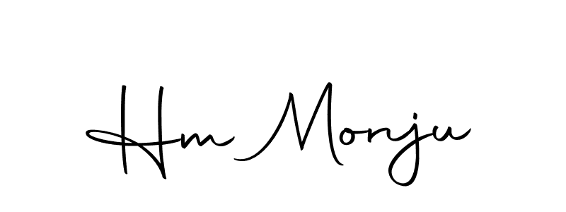 Use a signature maker to create a handwritten signature online. With this signature software, you can design (Autography-DOLnW) your own signature for name Hm Monju. Hm Monju signature style 10 images and pictures png