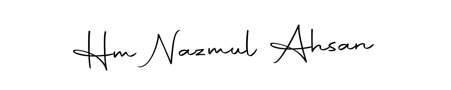 Design your own signature with our free online signature maker. With this signature software, you can create a handwritten (Autography-DOLnW) signature for name Hm Nazmul Ahsan. Hm Nazmul Ahsan signature style 10 images and pictures png