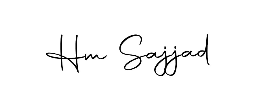 Design your own signature with our free online signature maker. With this signature software, you can create a handwritten (Autography-DOLnW) signature for name Hm Sajjad. Hm Sajjad signature style 10 images and pictures png