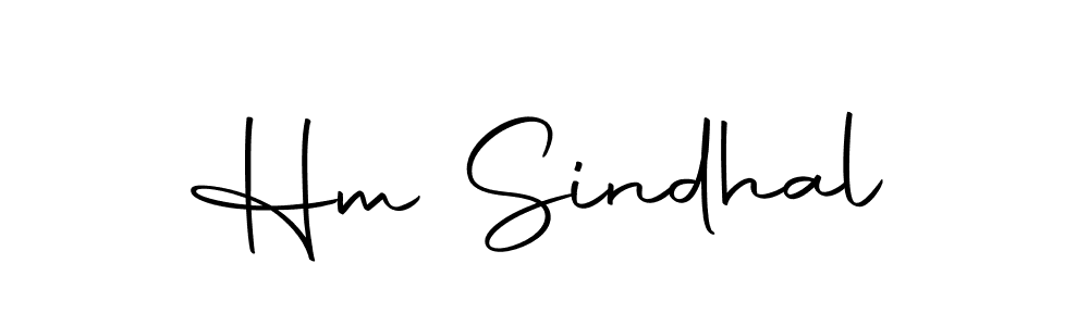 Use a signature maker to create a handwritten signature online. With this signature software, you can design (Autography-DOLnW) your own signature for name Hm Sindhal. Hm Sindhal signature style 10 images and pictures png