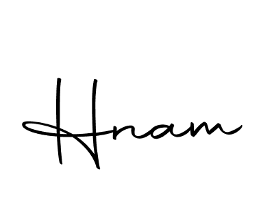 Make a beautiful signature design for name Hnam. With this signature (Autography-DOLnW) style, you can create a handwritten signature for free. Hnam signature style 10 images and pictures png