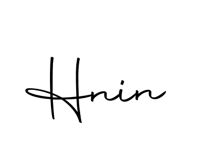Design your own signature with our free online signature maker. With this signature software, you can create a handwritten (Autography-DOLnW) signature for name Hnin. Hnin signature style 10 images and pictures png