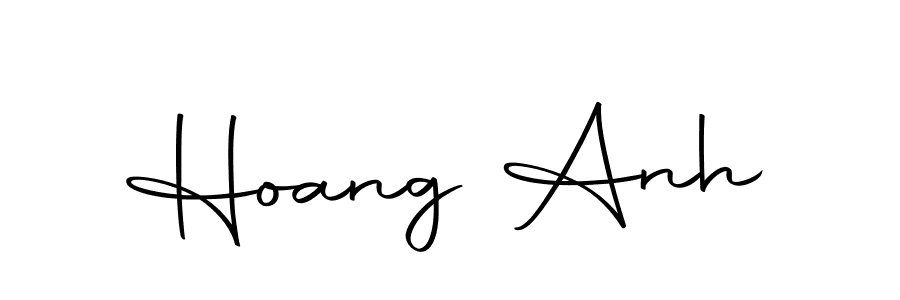 Design your own signature with our free online signature maker. With this signature software, you can create a handwritten (Autography-DOLnW) signature for name Hoang Anh. Hoang Anh signature style 10 images and pictures png