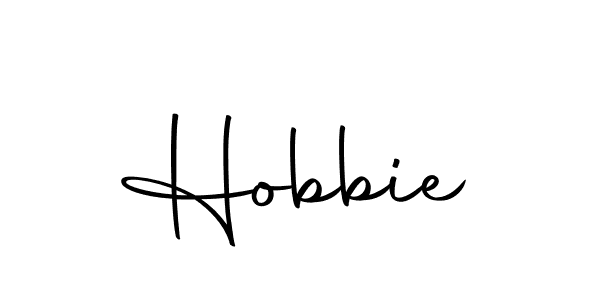 Design your own signature with our free online signature maker. With this signature software, you can create a handwritten (Autography-DOLnW) signature for name Hobbie. Hobbie signature style 10 images and pictures png