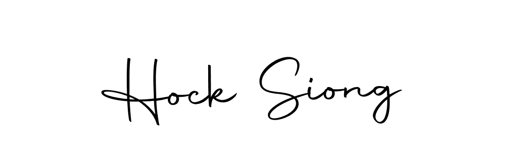 You should practise on your own different ways (Autography-DOLnW) to write your name (Hock Siong) in signature. don't let someone else do it for you. Hock Siong signature style 10 images and pictures png