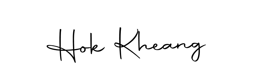 Design your own signature with our free online signature maker. With this signature software, you can create a handwritten (Autography-DOLnW) signature for name Hok Kheang. Hok Kheang signature style 10 images and pictures png