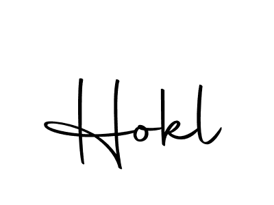 How to make Hokl signature? Autography-DOLnW is a professional autograph style. Create handwritten signature for Hokl name. Hokl signature style 10 images and pictures png