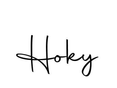 Use a signature maker to create a handwritten signature online. With this signature software, you can design (Autography-DOLnW) your own signature for name Hoky. Hoky signature style 10 images and pictures png