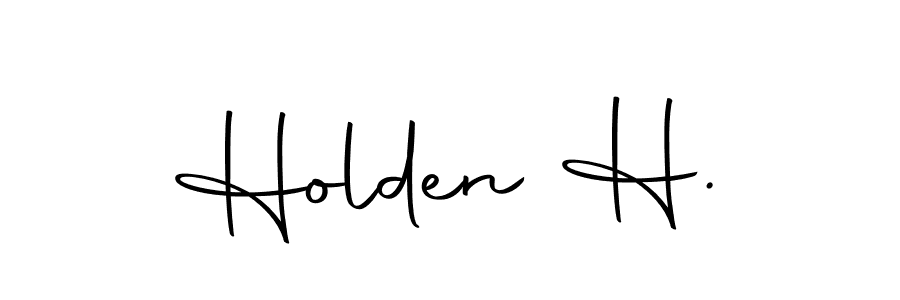 How to make Holden H. name signature. Use Autography-DOLnW style for creating short signs online. This is the latest handwritten sign. Holden H. signature style 10 images and pictures png