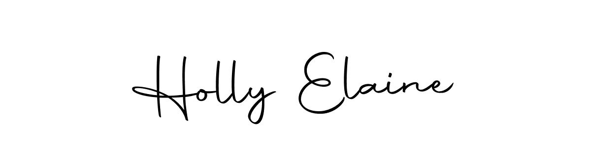 Design your own signature with our free online signature maker. With this signature software, you can create a handwritten (Autography-DOLnW) signature for name Holly Elaine. Holly Elaine signature style 10 images and pictures png