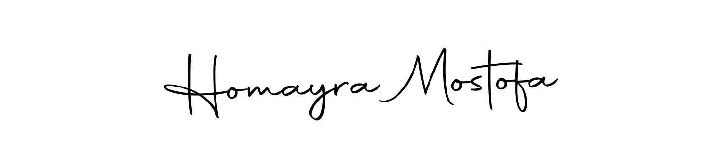 Homayra Mostofa stylish signature style. Best Handwritten Sign (Autography-DOLnW) for my name. Handwritten Signature Collection Ideas for my name Homayra Mostofa. Homayra Mostofa signature style 10 images and pictures png