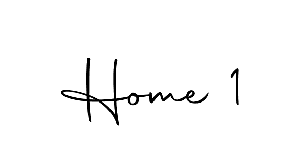 How to make Home 1 name signature. Use Autography-DOLnW style for creating short signs online. This is the latest handwritten sign. Home 1 signature style 10 images and pictures png