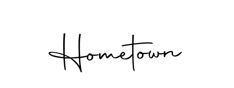 How to make Hometown signature? Autography-DOLnW is a professional autograph style. Create handwritten signature for Hometown name. Hometown signature style 10 images and pictures png