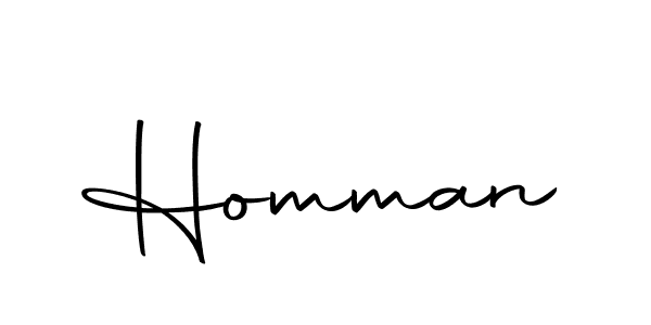 Create a beautiful signature design for name Homman. With this signature (Autography-DOLnW) fonts, you can make a handwritten signature for free. Homman signature style 10 images and pictures png