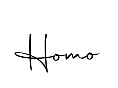 Use a signature maker to create a handwritten signature online. With this signature software, you can design (Autography-DOLnW) your own signature for name Homo. Homo signature style 10 images and pictures png