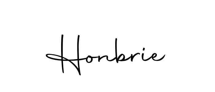 Use a signature maker to create a handwritten signature online. With this signature software, you can design (Autography-DOLnW) your own signature for name Honbrie. Honbrie signature style 10 images and pictures png