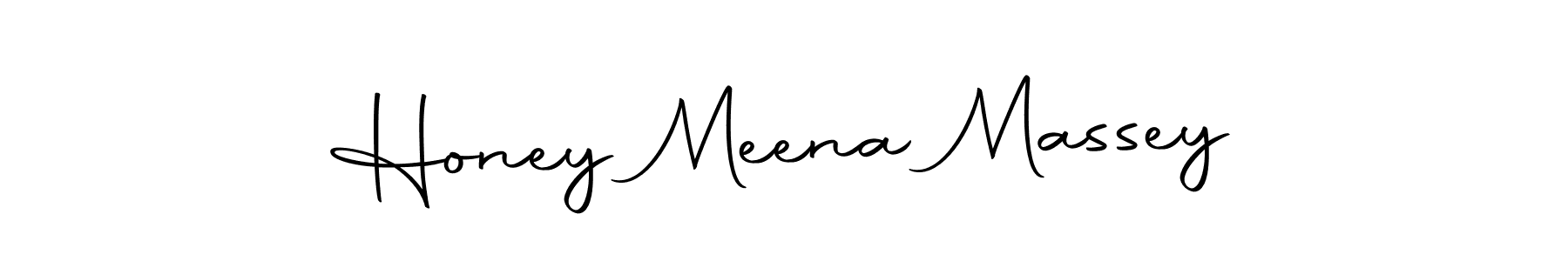 Make a short Honey Meena Massey signature style. Manage your documents anywhere anytime using Autography-DOLnW. Create and add eSignatures, submit forms, share and send files easily. Honey Meena Massey signature style 10 images and pictures png