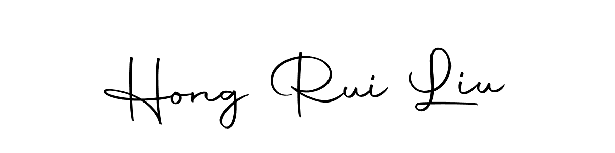 Hong Rui Liu stylish signature style. Best Handwritten Sign (Autography-DOLnW) for my name. Handwritten Signature Collection Ideas for my name Hong Rui Liu. Hong Rui Liu signature style 10 images and pictures png