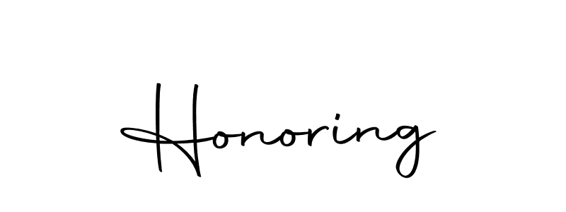 Use a signature maker to create a handwritten signature online. With this signature software, you can design (Autography-DOLnW) your own signature for name Honoring. Honoring signature style 10 images and pictures png