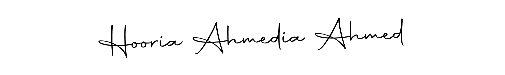 Use a signature maker to create a handwritten signature online. With this signature software, you can design (Autography-DOLnW) your own signature for name Hooria Ahmedia Ahmed. Hooria Ahmedia Ahmed signature style 10 images and pictures png