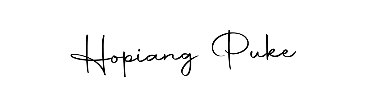 You should practise on your own different ways (Autography-DOLnW) to write your name (Hopiang Puke) in signature. don't let someone else do it for you. Hopiang Puke signature style 10 images and pictures png