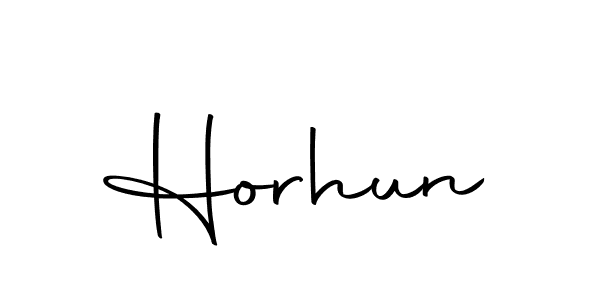 Horhun stylish signature style. Best Handwritten Sign (Autography-DOLnW) for my name. Handwritten Signature Collection Ideas for my name Horhun. Horhun signature style 10 images and pictures png