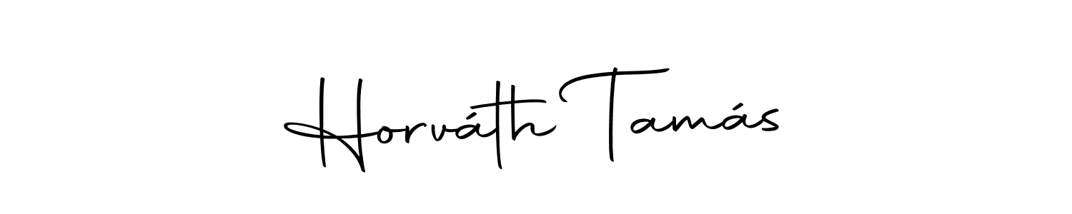 How to make Horváth Tamás name signature. Use Autography-DOLnW style for creating short signs online. This is the latest handwritten sign. Horváth Tamás signature style 10 images and pictures png