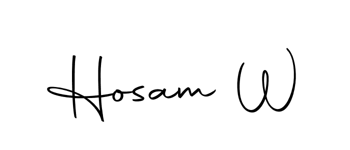 How to make Hosam W name signature. Use Autography-DOLnW style for creating short signs online. This is the latest handwritten sign. Hosam W signature style 10 images and pictures png