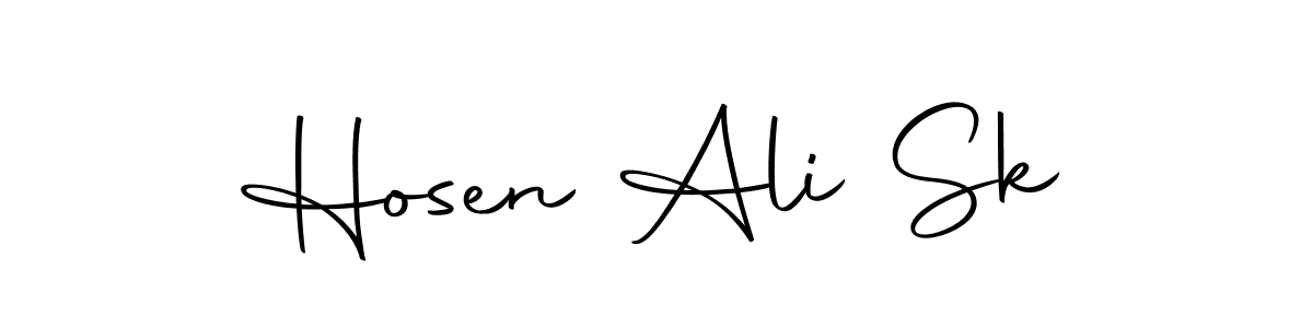 How to make Hosen Ali Sk name signature. Use Autography-DOLnW style for creating short signs online. This is the latest handwritten sign. Hosen Ali Sk signature style 10 images and pictures png