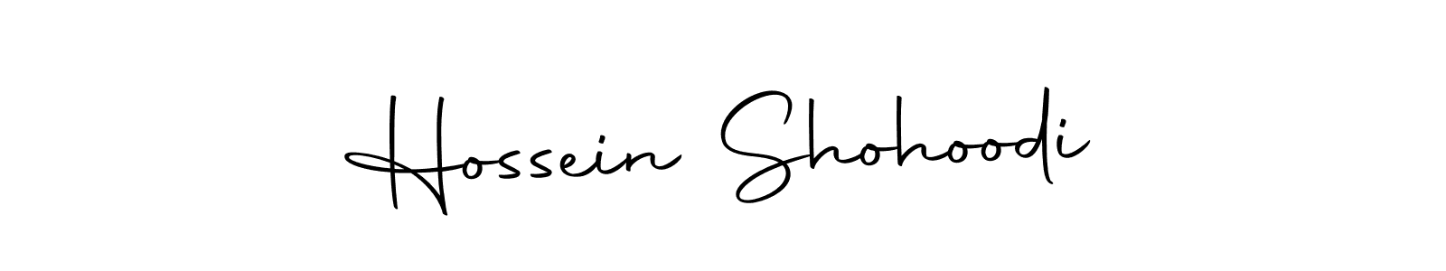 How to make Hossein Shohoodi name signature. Use Autography-DOLnW style for creating short signs online. This is the latest handwritten sign. Hossein Shohoodi signature style 10 images and pictures png