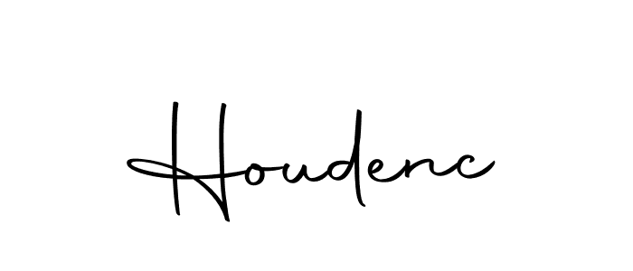 You should practise on your own different ways (Autography-DOLnW) to write your name (Houdenc) in signature. don't let someone else do it for you. Houdenc signature style 10 images and pictures png