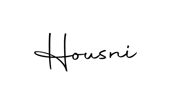 Use a signature maker to create a handwritten signature online. With this signature software, you can design (Autography-DOLnW) your own signature for name Housni. Housni signature style 10 images and pictures png