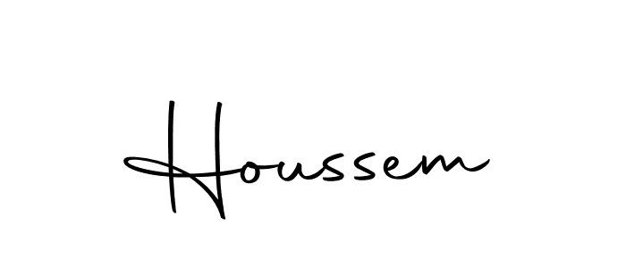 Make a beautiful signature design for name Houssem. Use this online signature maker to create a handwritten signature for free. Houssem signature style 10 images and pictures png