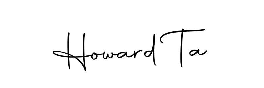 You should practise on your own different ways (Autography-DOLnW) to write your name (Howard Ta) in signature. don't let someone else do it for you. Howard Ta signature style 10 images and pictures png