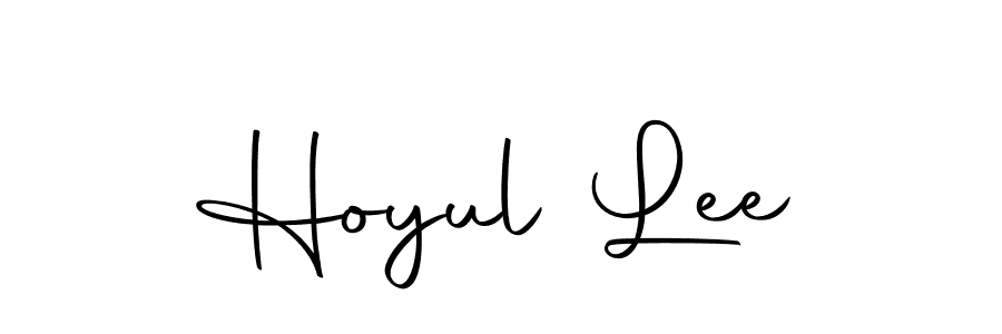 Design your own signature with our free online signature maker. With this signature software, you can create a handwritten (Autography-DOLnW) signature for name Hoyul Lee. Hoyul Lee signature style 10 images and pictures png