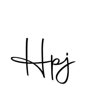 Create a beautiful signature design for name Hpj. With this signature (Autography-DOLnW) fonts, you can make a handwritten signature for free. Hpj signature style 10 images and pictures png